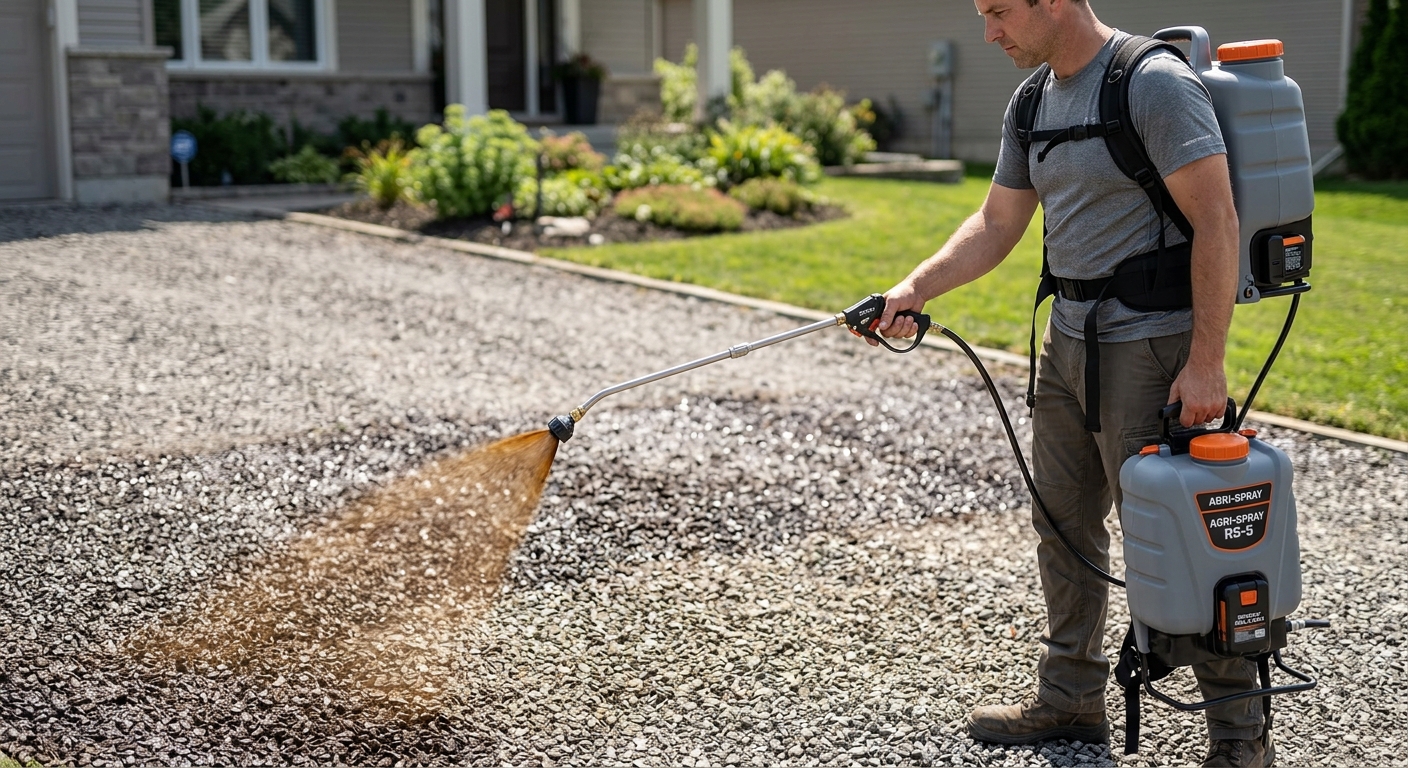 Sprayer applying sealer