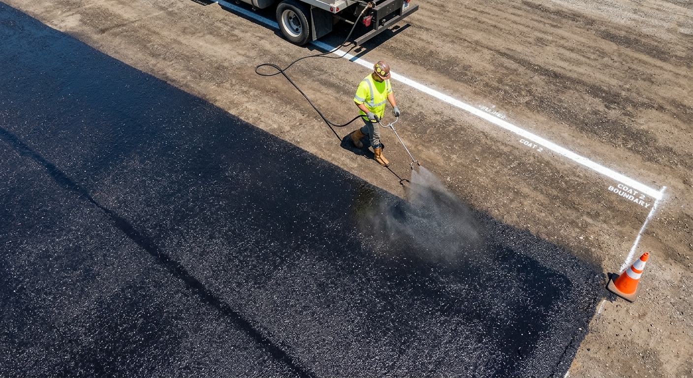 Application showing sealed vs untreated surface